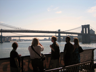 Cousin Dina (also a Real Estate Agent) tries to sell the Brooklyn Bridge